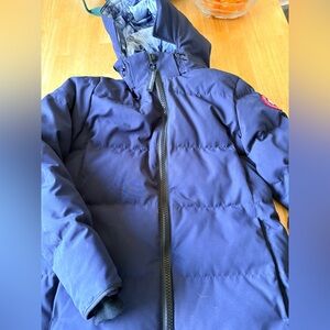 Canada Goose Navy Puffer Ski Jacket with Hood